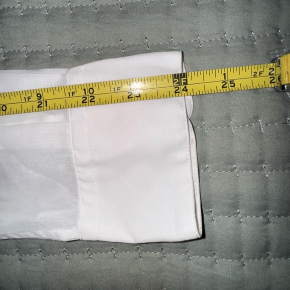 Dolce & Gabbana White Ruffle Button-Down Blouse no size tag.  See measurements - Picture 11 of 16